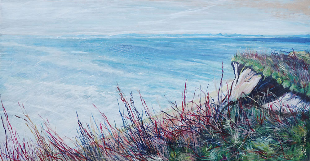 Gemälde: Steilküste in Waabs