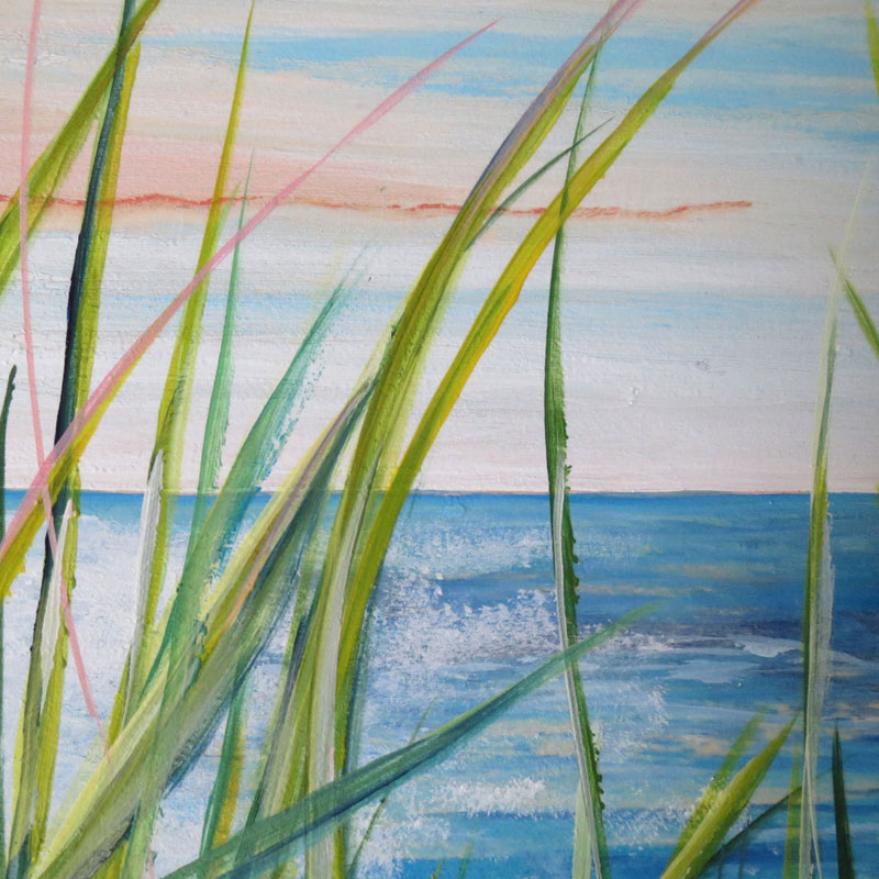 Ausschnitt des Gemäldes: Weidefelder Strand an der Ostsee